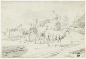 Pastora y ovejas