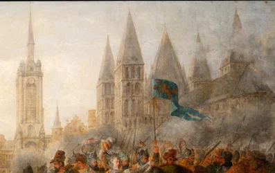 Defensa de Tournai por la princesa de Epinoy, Philippe-Auguste Hennequin, Museo de Bellas Artes de Tournai