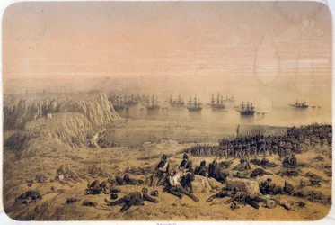 Guerra de Crimea (1853-1856): la batalla del Alma el 09/20/1854. Ilustración
