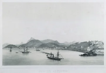 Nueve vistas panorámicas de Río de Janeiro: As Prais St. Luzia a Gloria, 1862