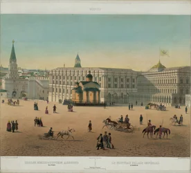 El Gran Palacio del Kremlin desde una vista panorámica de Moscú en 10 partes