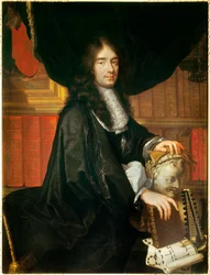 Retrato de Charles Perrault (1628-1703) Escritor francés Pintura de Philippe Lallemant (1636-1716) 1672 Sol. 1,3x1 m.