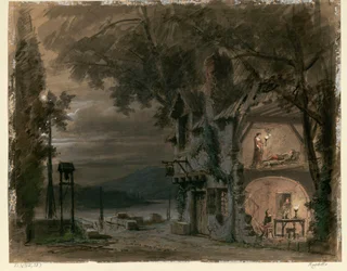 Escenografía para la ópera Rigoletto de Giuseppe Verdi. París, Teatro Nacional de la Ópera