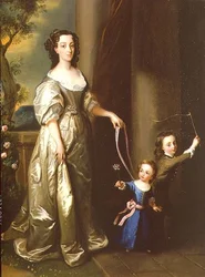 Retrato de la Sra. Thomas Fane con sus hijos John y Anne