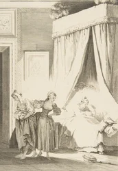 La Gageure des trois Commeres: La Servante, de Contes et nouvelles en vers ..., publicado en 1795