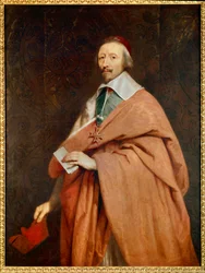 Armand Jean du Plessis, Cardenal de Richelieu (1585-1642): retrato por el taller de Philippe de Champaigne (1602-1674)