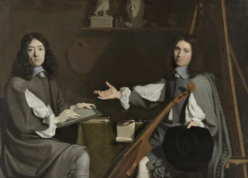 Doble retrato de ambos artistas