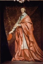 Retrato de cuerpo entero de Armand Jean du Plessis, cardenal de Richelieu, ministro de Luis XIII