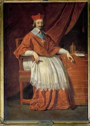 Retrato de cuerpo entero del Cardenal Richelieu (1585-1642). Pintura de Philippe de Champaigne (1602-1674)