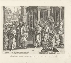 Pablo discute con el hechicero Elimas Hechos de los Apóstoles (título de la serie) Acta Apostolorum (título de la serie)