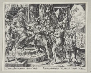 Aquir rogando a Holofernes por los israelitas
