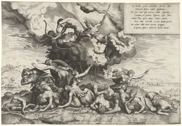 Apolo y Diana matan a los hijos de Niobe