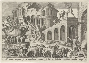 Los caldeos saquean el templo de Jerusalén Los días de la perdición del pueblo judío (título de la serie)