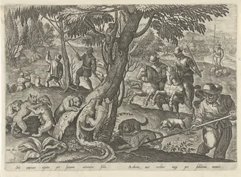 Jacht op wilde katten Jachttaferelen (título de la serie) En el que todo tipo de caza, caza de aves y pesca (título de la serie)