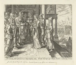 Judit amonesta a los gobernantes de Betulia. Historia de Judit y Holofernes (título de la serie)