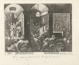 Pedro es liberado de la prisión por el ángel. Hechos de los Apóstoles (título de la serie) Acta Apostolorum (título de la serie)