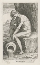 Río Támesis Támesis (título sobre objeto) Rivier-en zeegoden (título de la serie) Imágenes bellamente escritas de los semidioses de los Marini y sus amigos (título de la serie)