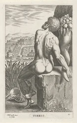 Riviergod Tibris Tribu (título en el objeto) Rivier-en zeegoden (título de la serie) Imágenes bellamente escritas de los semidioses de los Marini y sus amigos (título de la serie)