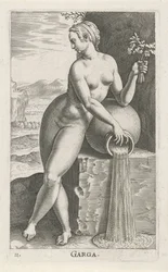 Ayuda Waternimf Garga (título sobre objeto) Stroom- una ninfa de agua (título de la serie) Nympharum oceanitidum, Ephydridum potamidum naiadum (título de la serie)