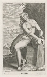 Ninfa del agua Linope Lynope (título sobre objeto) Stroom- en waternimfen (título de la serie) pezones oceanítidos y potamidum (título de la serie)