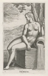 Ninfa de agua Salmacis Salmacis (título sobre objeto) Stroom- en waternimfen (título de la serie) Ninfas oceanítidas, náyade potamidus ephridrid (título de la serie)