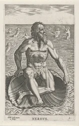 Zeegod Nereo Nerevs (título sobre objeto) Rivier-en zeegoden (título de la serie) Imágenes bellamente escritas de los semidioses de los Marini y sus amigos (título de la serie)