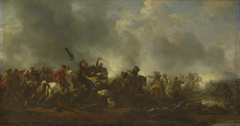 Caballería atacando a la infantería