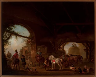 Escena de género en una granja