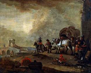 Viajeros en el camino, siglo XVII