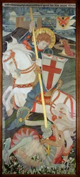 San Jorge matando al dragón, con Una rezando en el fondo, 1904