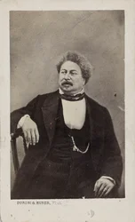 El autor Alexandre Dumas padre 1802-1870, 1870