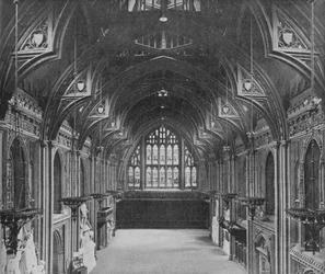 Interior del Guildhall, Ciudad de Londres, c. 1904-1906