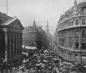 La Mansion House y Cheapside, Ciudad de Londres, c. 1890 1911