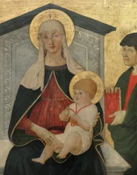 La Virgen y el Niño con San Lorenzo, San Pedro Mártir, San Evangelista y San Blas, detalle. (pintura)
