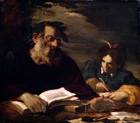 Homero dictando sus poemas, siglo XVII