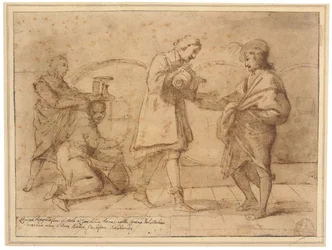 El poeta Baldini bebiendo en el bar de Melosi