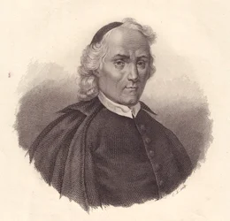 Retrato del presbiteriano e historiador italiano Ludovico Antonio Muratori, grabado en cobre