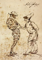 Teatro: Polichinela y Arlequín, personajes de la Commedia dell