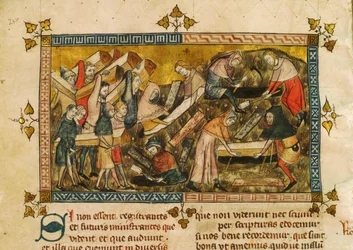 El entierro de las víctimas de la peste en Tournai, hacia 1353