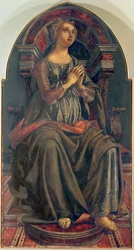 Esperanza, de una serie de paneles que representan las Virtudes diseñadas para la Sala del Consejo del Gremio de Comerciantes, 1469