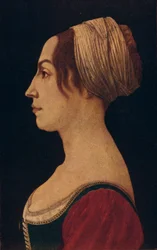 Mujer en verde y carmesí, siglo XV 1906