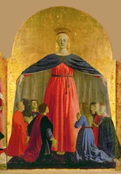 Santa María " della Misericordia ", pieza central del políptico pintado para los " Confratelli della Misericordia ".
