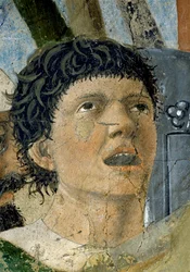 La Leyenda de la Vera Cruz, la Victoria de Constantino en la Batalla del Puente Milvio (detalle)