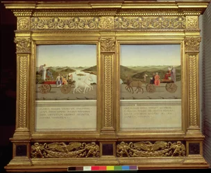 Los triunfos del duque Federico da Montefeltro (1422-82) y Battista Sforza, c.1465