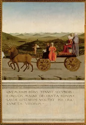 Triunfo de la duquesa de Urbino, Battista Sforza (temple sobre madera)