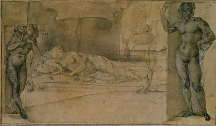 Ariadne abandonada (lápiz)