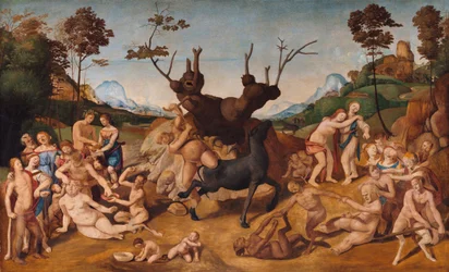 Italiano: Historia de Silenos, escena: Las desventuras de Sileno