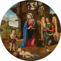 La Natividad con el Niño San Juan