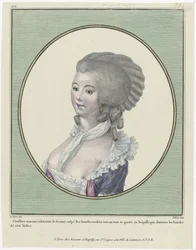 Gallerie des Modes et Costumes Français, 1781, oo 221: Coeffure nommée à la Levit (...)