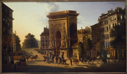 La Porte Saint-Denis, distrito 2, entre 1810 y 1830 (óleo sobre lienzo)